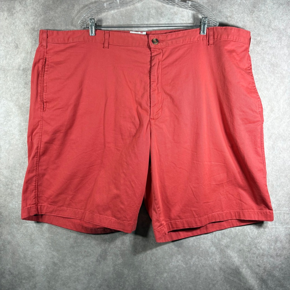 Saddlebred Shorts Mens 50W Red Coral Comfort Flex Flat Front Stretch Classic Fit